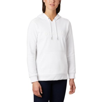 Columbia Logo, Sudaderas Con Capucha Blancos Para Mujer | 534072-HQB